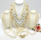 VINTAGE TO NOW FAUX PEARL BEAD NECKLACE LOT, FASHION/COSTUME JEWELRY LOT