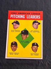 1963 Topps Pitching Leaders Donovan/R. Terry/R. Herbert/C. Pascual/J. Bunning #8