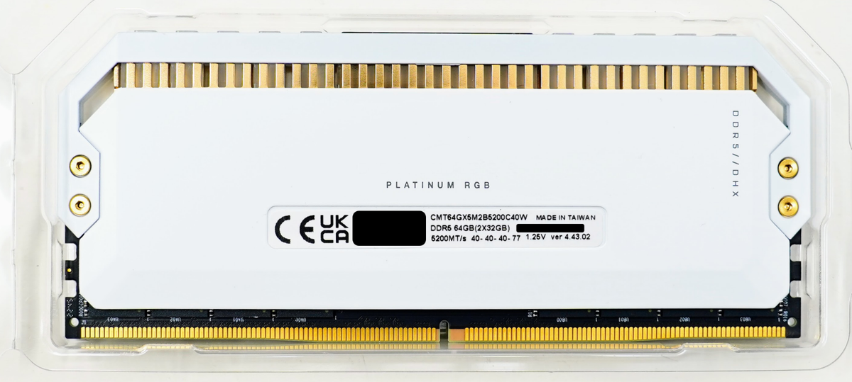 Corsair Dominator Platinum 64GB (2x32GB) DDR5 5200 CL40 XMP 3.0
