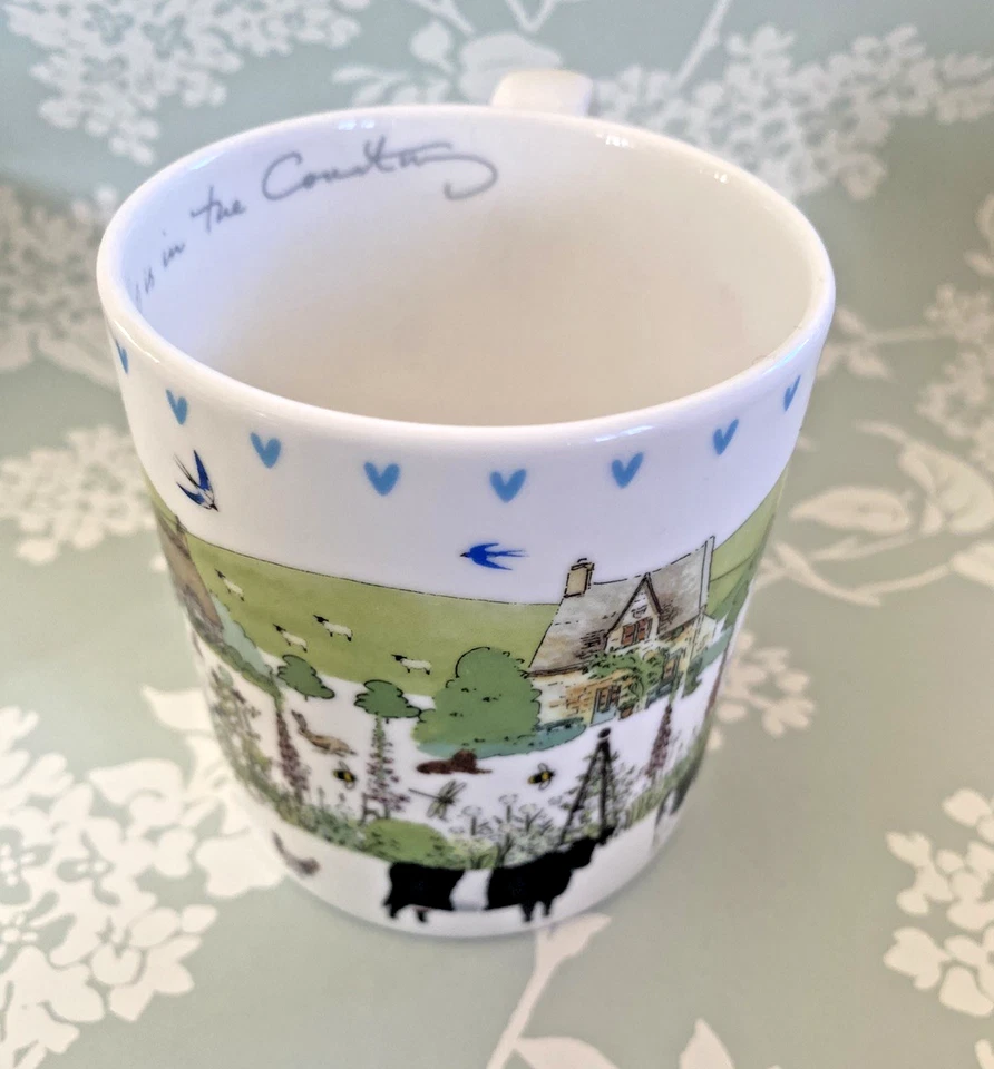 Country Living Mug By Sophie Allport Cow Sheep Chicken Design Fine Bone China VG - Image 2 of 4