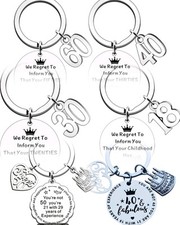 18th 16th 21st 30th 40th 50th 60th Birthday Keyring Gifts for Women Men Friends 