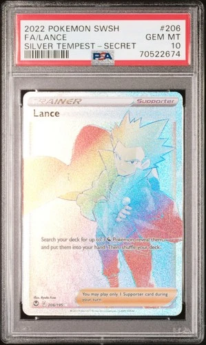 PSA 10 - SWSH Silver Tempest - Lance - 206/195 - Hyper Secret Rare