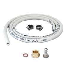 Kit connexion gaz tétine tuyau souple à colliers  + adaptateur tétine
