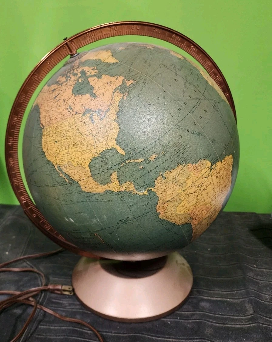 Rand McNally & Co. Antique Original Antique World Globes