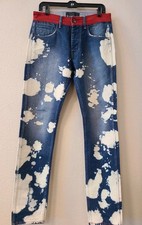 Trinidad3 Denim Jeans Men’s Size 30 USA Made Designer Skinny Straight SPOTTED