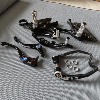 Hand Brake Clutch Lever & Protector & Rearset footpeg For BMW S1000RR 2020-2026