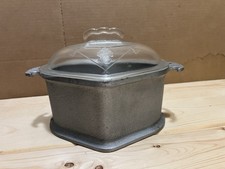 Vintage Guardian Service Cast Aluminum Roaster / Casserole with Glass Lid