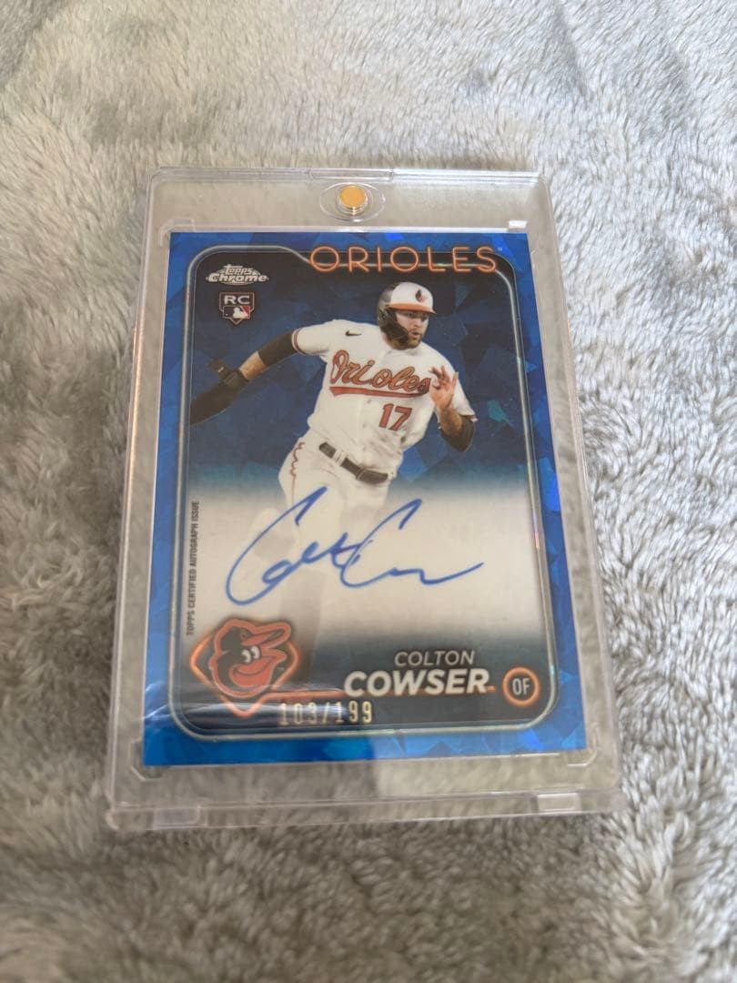 2024 Topps Chrome Sapphire Colton Cowser RC Auto #Limited 199 Orioles Used