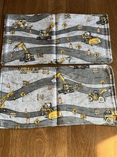 15inx7 1/2in Construction Themed Burp Cloth 2 Pack