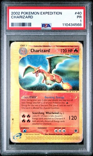 Charizard graded PSA 1 for sale on eBay