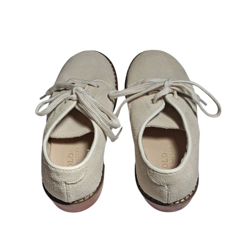 Polo Ralph Lauren Boy's White Suede Barton Oxford Dress Shoes Size 9 - Picture 4 of 5