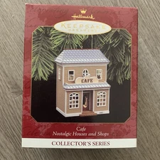 Hallmark Ornament Christmas Cafe Nostalgic Houses and Shops 1997 Collector's