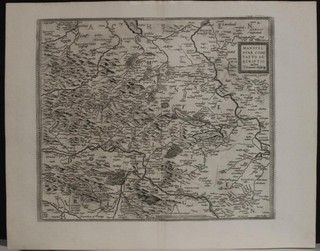 MANSFELD GERMANY 1579 ORTELIUS UNUSUAL ANTIQUE ORIGINAL COPPER ENGRAVED MAP