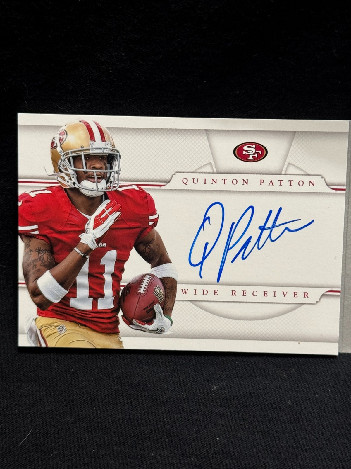 QUINTON PATTON 2013 PANINI NATIONAL TREASURES ROOKIE JUMBO AUTO BOOKLET # 1/1 view 2