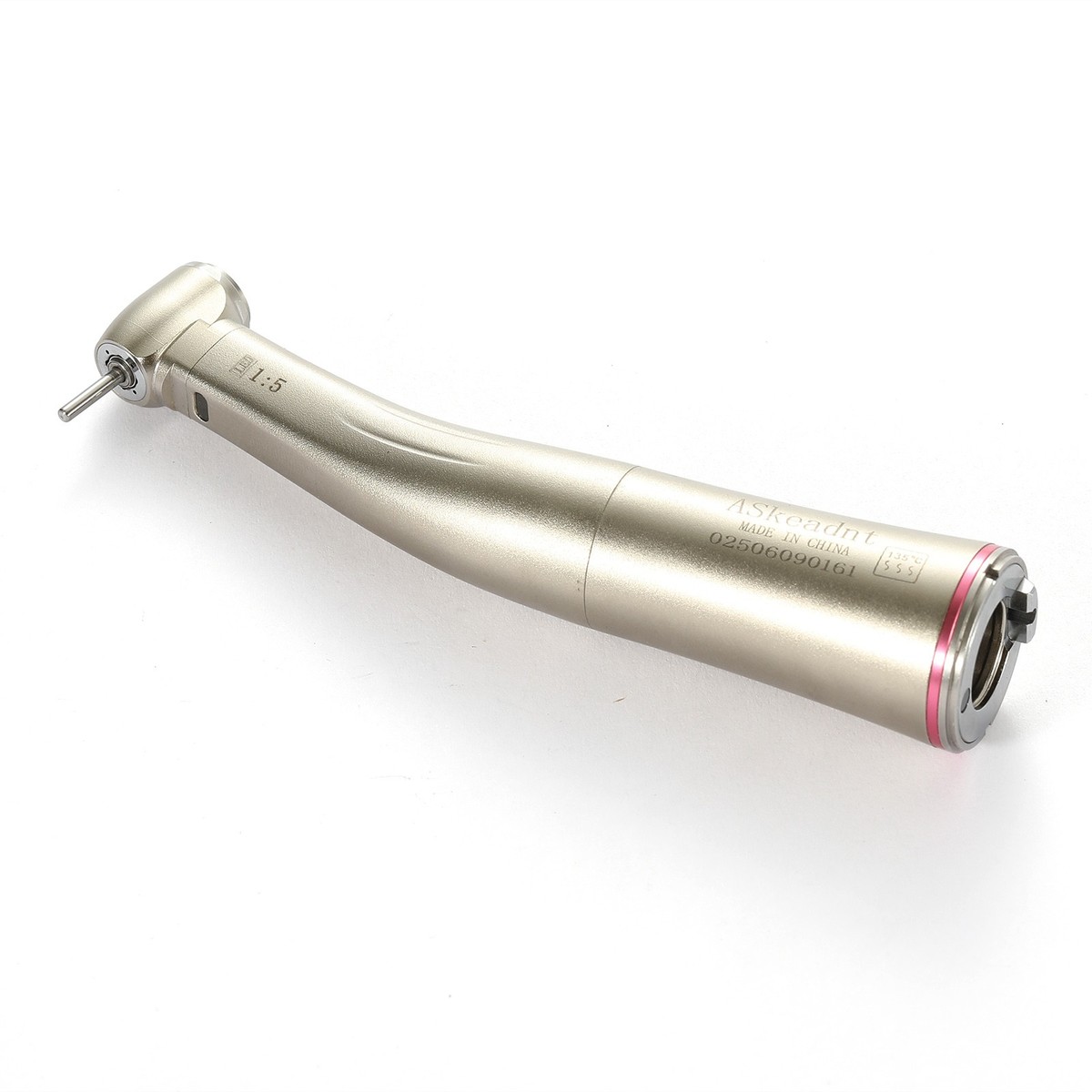 Dental 1:5 Increasing Contra Angle Optic LED Handpiece – Fits NSK Electric Motor, Mini Head, Push Button – YBB-422G-SU-W5