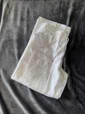 Athleta Retreat Linen High Rise Wide Leg Pant Undyed 658547 NWT 89 White