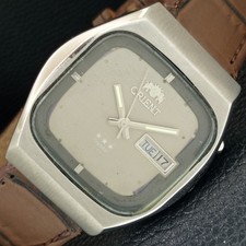 AUTOMATIC 46941 VINTAGE ORIENT CRYSTAL JAPAN MENS ORIGINAL DIAL WATCH a704979-1