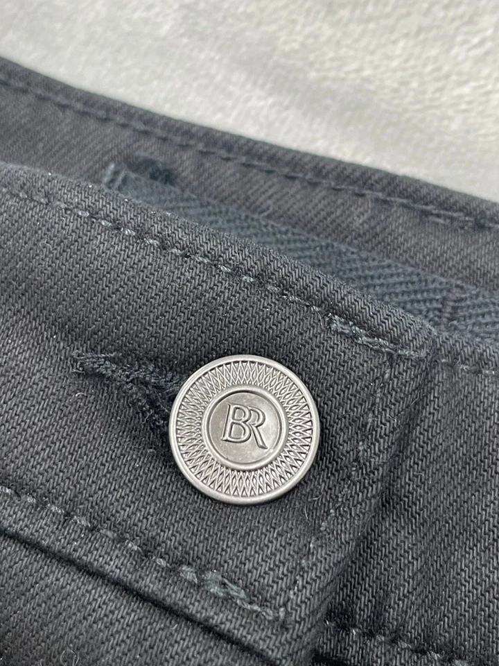 Pantalones Banana Republic para mujer talla 4 negros calce recto algodón spandex Foto 3 de 4