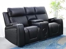 Florida 2 Seater Electric Recliner Sofa . USB, Cup Holders, LED, Bluetooth