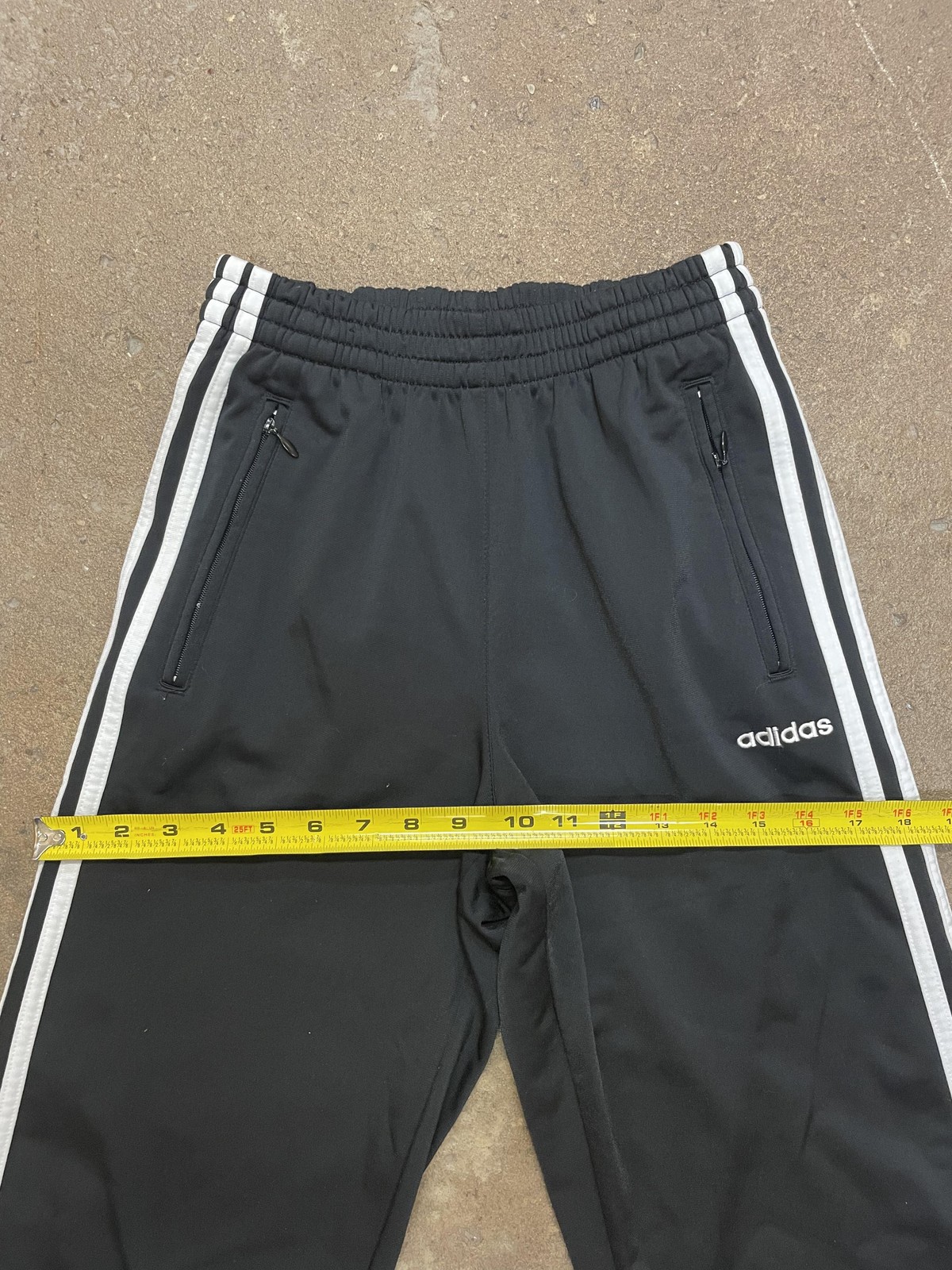 Adidas Track Pants Teens XS Black Snap Tear Away 3-Stripes Zip Pockets Athletic thumbnail 16