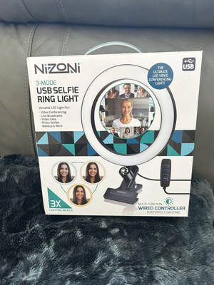 Nizoni USB Selfie Ring Light NEW 3 Mode Wired Controller 3X Lighting Modes