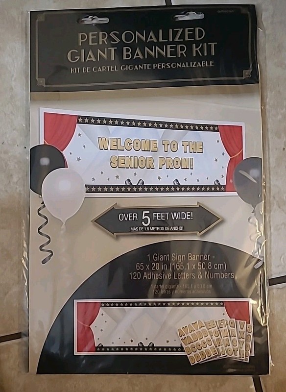 Customizable Hollywood Theme Giant Sign Banner Kit Party Decoration