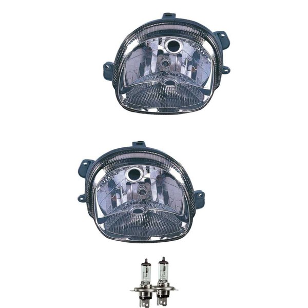 Scheinwerfer Set Halogen H4 Glasklar FüR Renault Twingo I Inklusive Lampen-image
