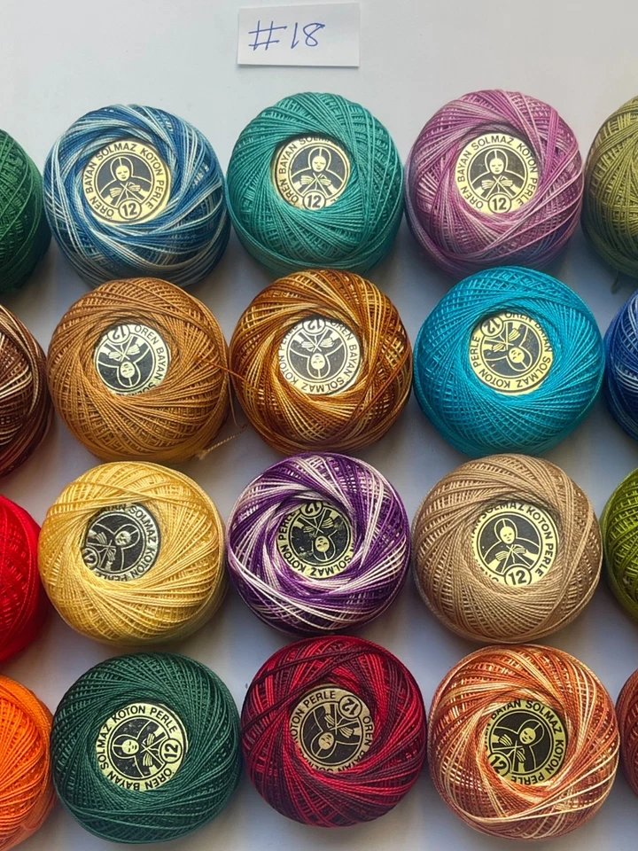 20 Balls Perle Cotton No:12 Embroidery Thread in Assrtd 20 different colours #18 - Image 4 of 4