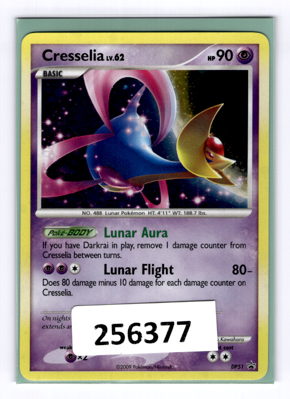 (256377) DP51 CRESSELIA Pokemon Diamond & Pearl Black Star Holofoil Promo Card