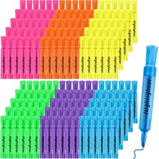 Highlighters Bulk Chisel Tip Tank Style Assorted Color Fluorescent Pen 180 PCS