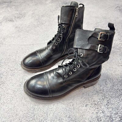 Preventi Leather Boots PREVENTI BROWN ITALIAN LEATHER LACE-UP CAP TOE ANKLE BOOTS  main image 4