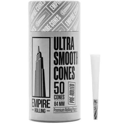 Empire Rolling Ultra Smooth White 84mm Cones 50 Count Authorized Reseller