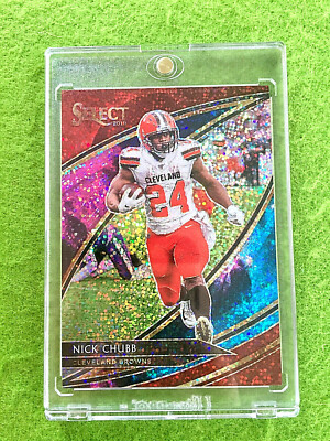 NICK CHUBB COSMIC PRIZM WHITE SPARKLE CARD BROWNS SP 2019 Panini Select  SSP /20