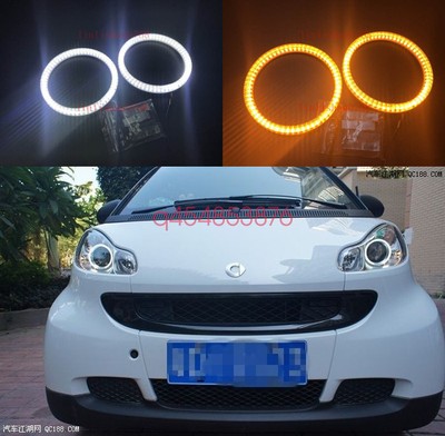 RGB Multi-Color LED Angel Eyes Halo Rings Kit for Smart Fortwo W451 2008-2014