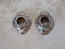 ORIGINAL PAIR 1920s 1930s DOOR HANDLE ESCUTCHEONS Vintage Interior Trim #2