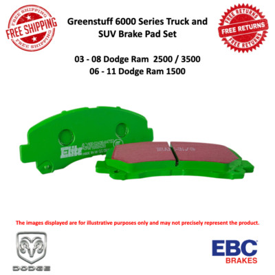 EBC Greenstuff 6000 Brake Pad Set Front For 03-11 RAM 1500/ 2500/ 3500 #DP61650