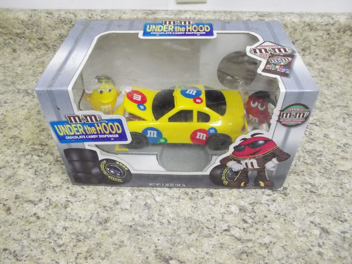 Vintage M&M 's Under the Hood chocolate dispenser Yellow