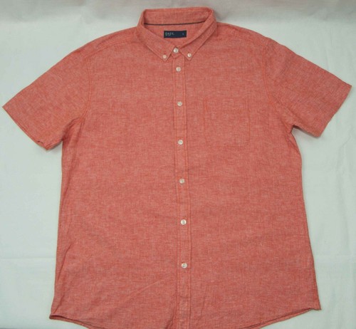 ^ MENS EASY SHIRT SHORT SLEEVE LINEN BLEND SIZE L EXCL #../ - Picture 5 of 8