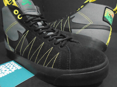 NIKE ZOOM DUNK BLAZER MID PREMIUM SB ACCLIMATE COOL GREY BLACK YELLOW GREEN 5