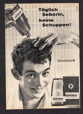 3w5764/ Alte Reklame von 1965 &ndash; T&auml;glich SEBORIN, keine Schuppen.