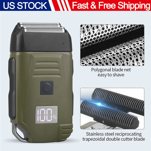 Tragbarer USB Elektrorasierer wiederaufladbar Rasierer waschbar Trimmer Bartrasierer USA - Bild 16 von 35