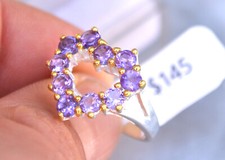 Amethyst Ring in Sterling Silver -- Size 8