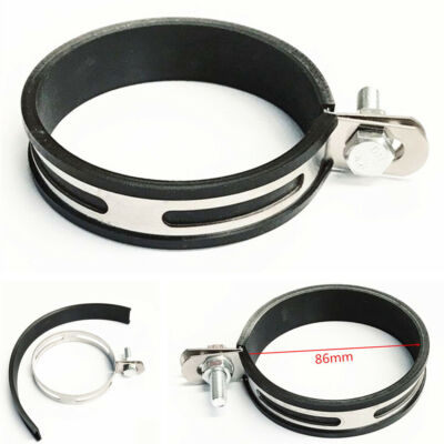 Dauerhaft 86MM Edelstahl Motorrad Auspuff Schalldämpfer Hanger Clamp Halterung