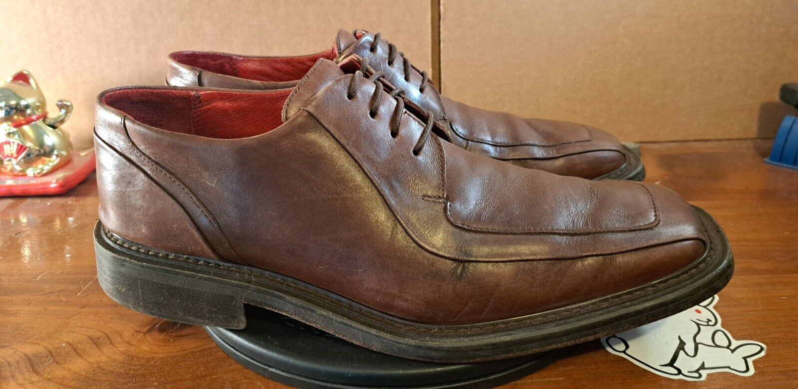 SAOLA Scarpe eleganti Oxford da uomo Kenneth Cole Reaction marroni in pelle lacci 10 5