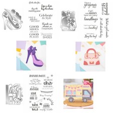 High-heeled Shoes Bag Metal Cutting Die and Stamp Set Scrapbooking Stencil Craft