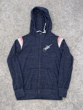 Nike Full Zip Hoodie Women Size Small Gray Light Weight