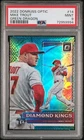 2022 Donruss Optic #14 Mike Trout Diamond Kings Green Dragon Parallel /99 PSA 9