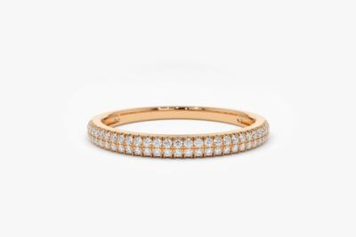 2 Reiher Diamant Goldring 58 Brillanten 0,28ct Karat VS G-H 14K 585er Rosegold
