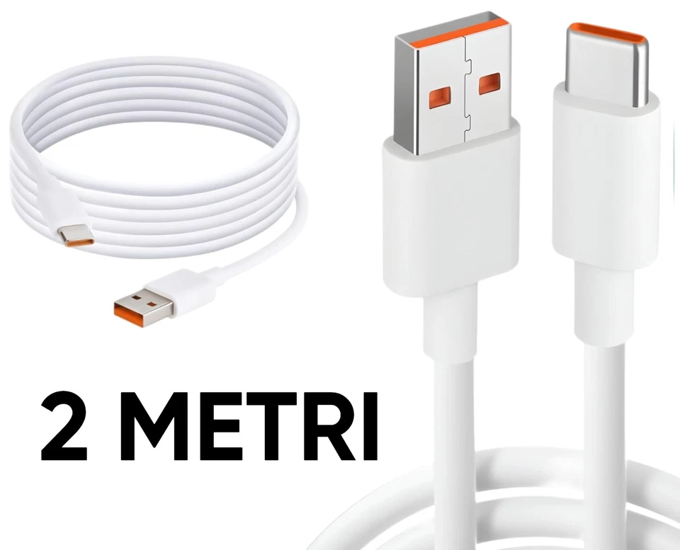 CAVO TIPO C 1 2 3 METRI CAVETTO USB TYPE C RICARICA BATTERIE CELLULARE VELOCE 5A - Immagine 4 di 4