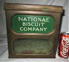 ANTIQUE PRIMITIVE NATIONAL BISCUIT BAKERY STORE ADVERTISING TIN CAKE PANTRY BOX